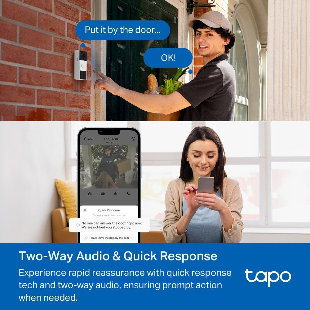 TP-LINK TAPO D210 VIDEO DOORBELL CAMERA กล้องกริ่งประตู รับประกัน 1 ปี