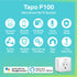 TP-Link TAPO P100 (EU) MINI SMART WI-FI SOCKET ตัวปลั๊กขนาดเล็ก ไม่ต้องใช้งานร่วมกับฮับ ตั้งค่าผ่านแอพ