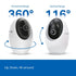 TP-LINK Tapo C260 Pan/Tilt AI Home Security Wi-Fi Camera มุมภาพแนวนอน 360° ในความละเอียด 4K 8MP