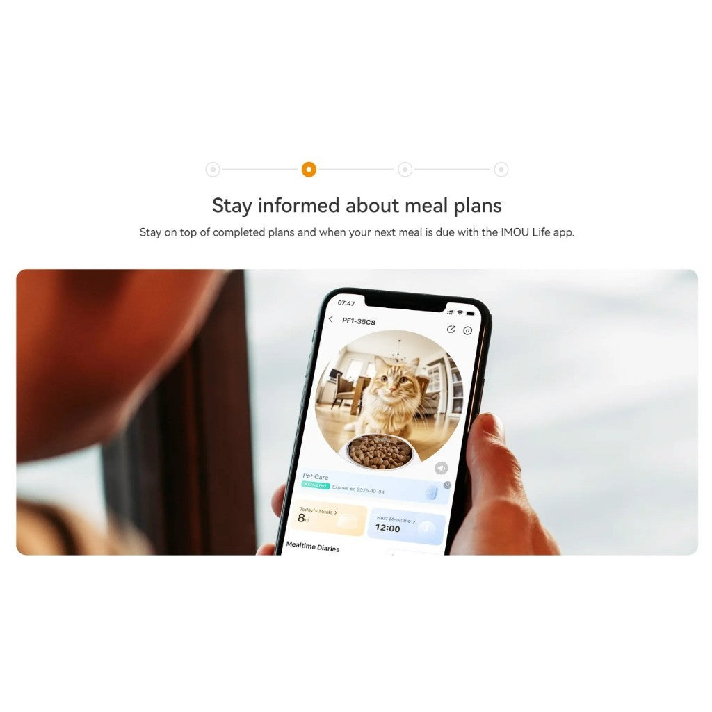 IMOU Smart Pet Feeder PF1 เครื่องให้อาหารสัตว์เลี้ยง มุมมองแบบพาโนรามา 360° | ระบบจ่ายอัจฉริยะ