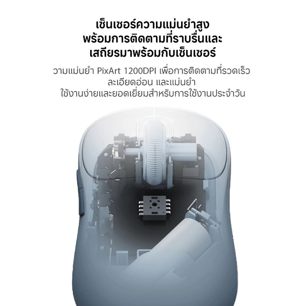 XIAOMI WIRELESS MOUSE 3 เมาส์ไร้สาย เมาส์บลูทูธ เสียงคลิกเงียบ เชื่อมต่อได้ 2 โหมด 2.4GHz และบลูทูธ