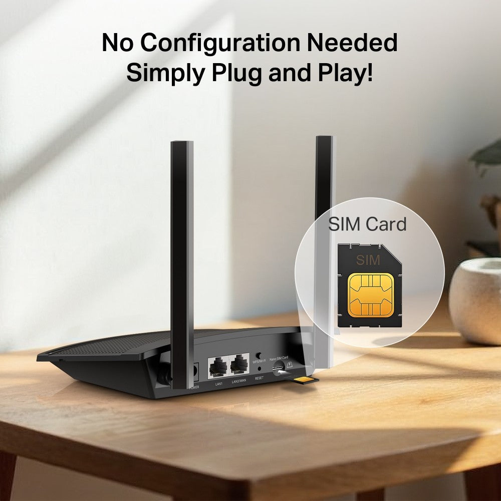 TP-Link TL-MR101 เราเตอร์ใส่ซิม4G 300 Mbps Wireless N 4G LTE Router รับประกัน 3 ปี