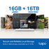 TP-LINK Tapo H500 Smart HomeBase Tapo Ecosystem Center สามารถเชื่อมต่อกล้อง Tapo ได้สูงสุด 16 ตัวและเซ็นเซอร์ 64 ตัว
