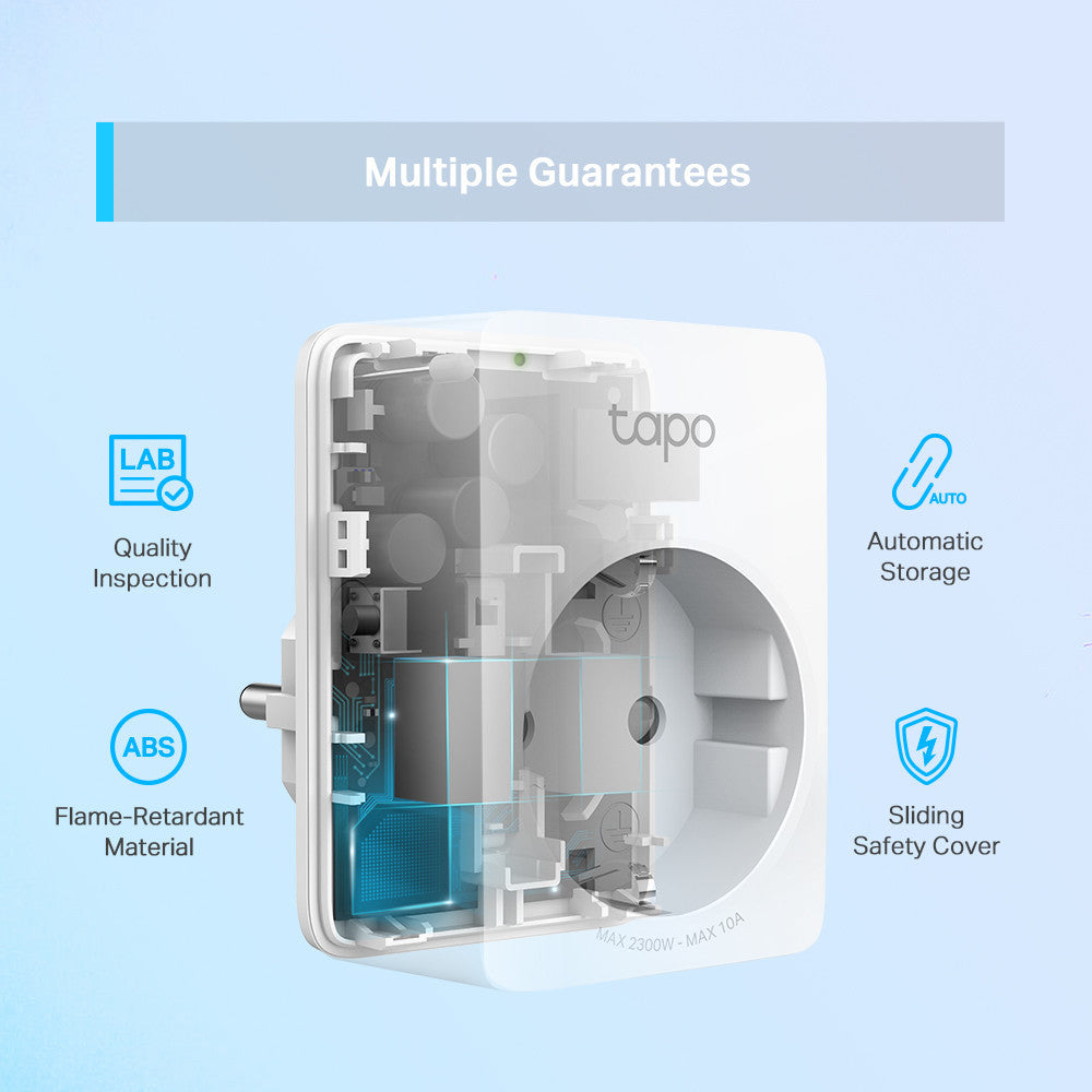 TP-Link TAPO P100 (EU) MINI SMART WI-FI SOCKET ตัวปลั๊กขนาดเล็ก ไม่ต้องใช้งานร่วมกับฮับ ตั้งค่าผ่านแอพ