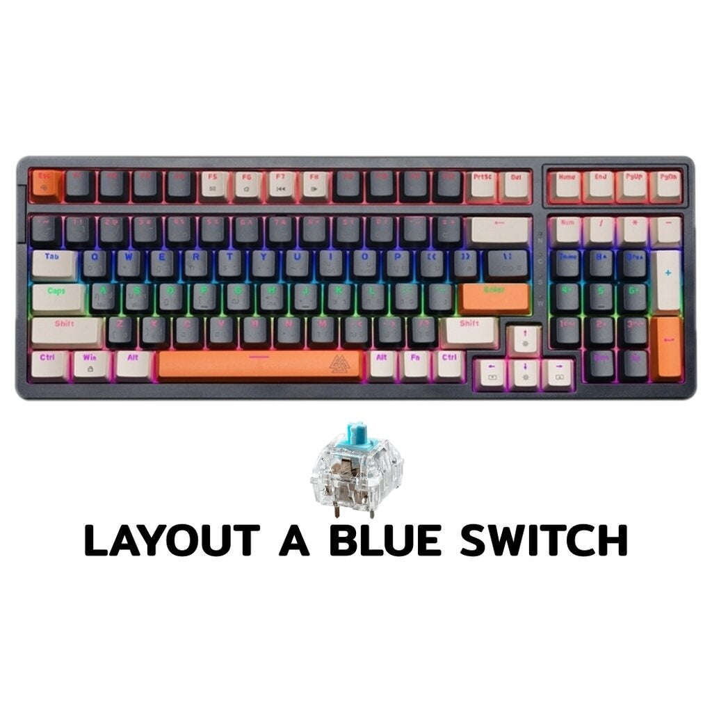 EGA TYPE CMK1 LAYOUT A BLUE SWITCH CUSTOM MECHANICAL GAMING KEYBOARD รับประกัน 2ปี