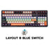 EGA TYPE CMK1 LAYOUT B BLUE SWITCH CUSTOM MECHANICAL GAMING KEYBOARD รับประกัน 2ปี