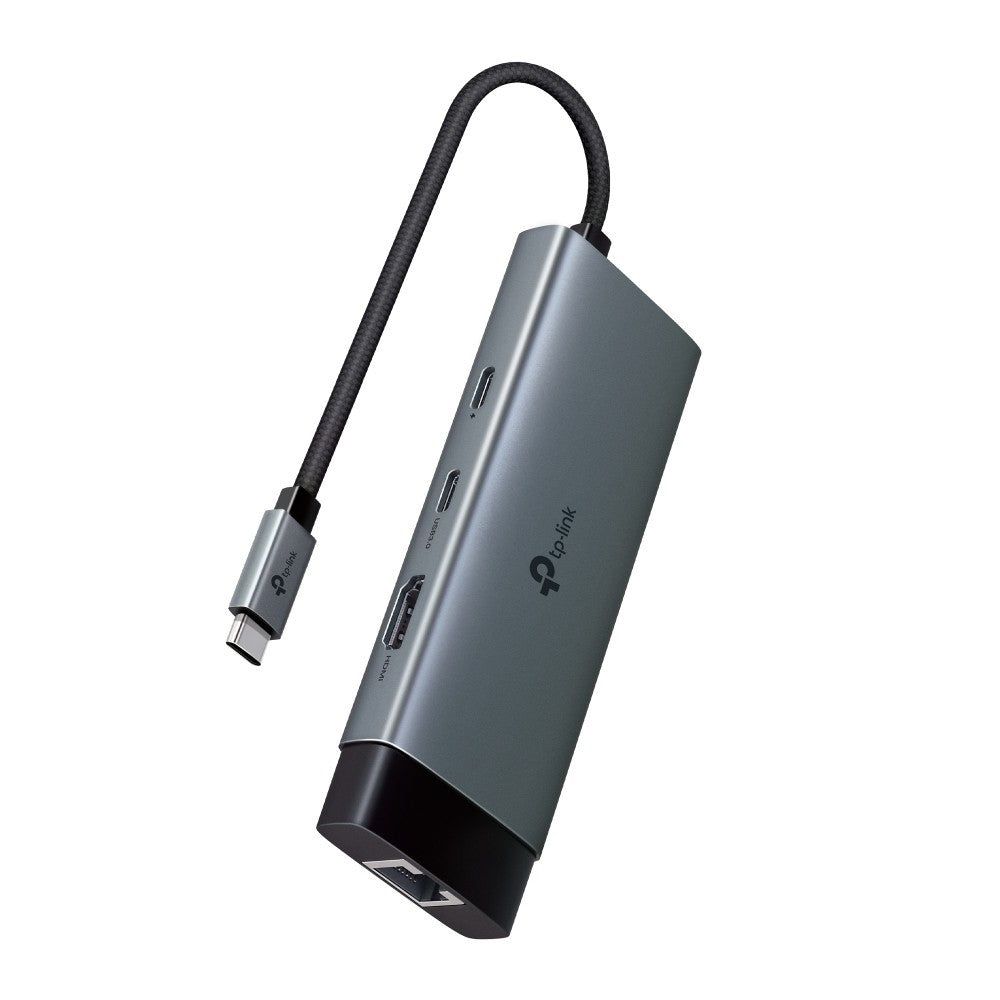 TP-LINK UH9120C ฮับยูเอสบี USB Type-C 9 in 1 Hub พอร์ตเดียวรองรับการใช้งานได้ 9 พอร์ต ต่อจอเสริมผ่านพอร์ต