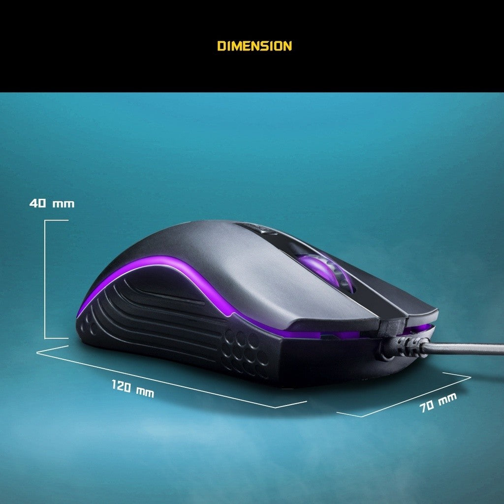 NUBWO NM95 WIRED GAMING MOUSE LED LIGHTING เมาส์เกมมิ่ง มีไฟ