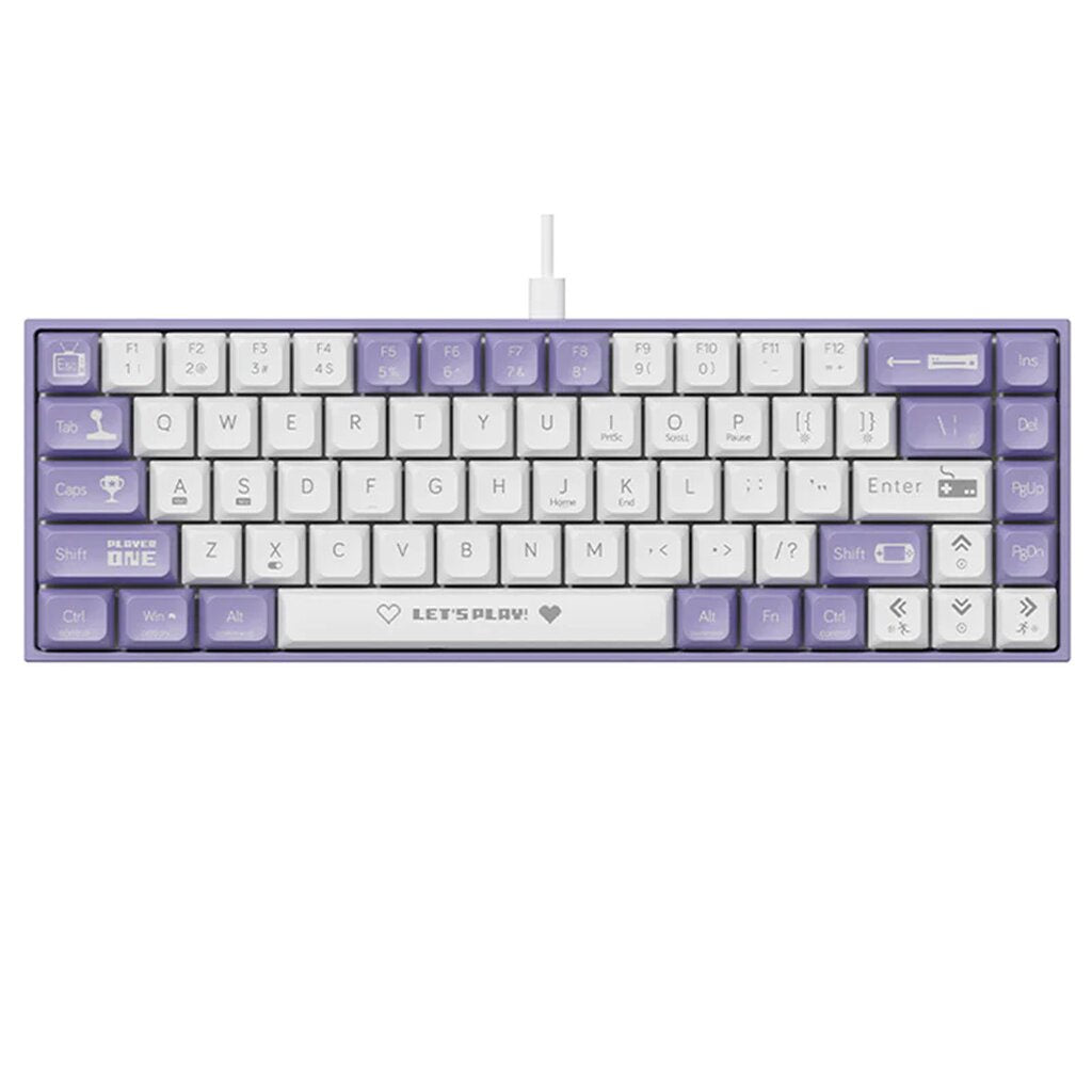 Ajazz AK680 PURPLE-WHITE RED SWITCH Mechanical Keyboard