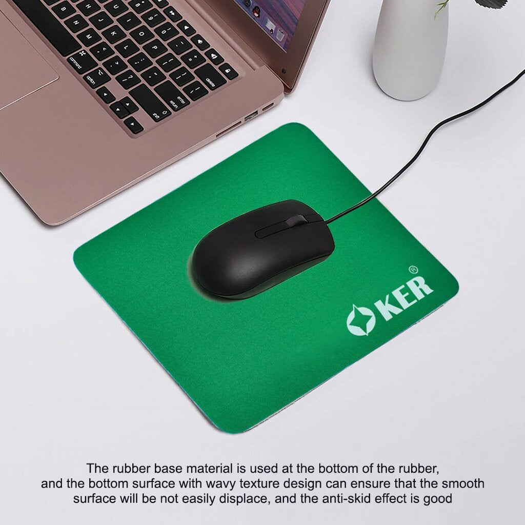 OKER 1030 BLACK OPTICAL MOUSE PAD แผ่นรองเม้าส์