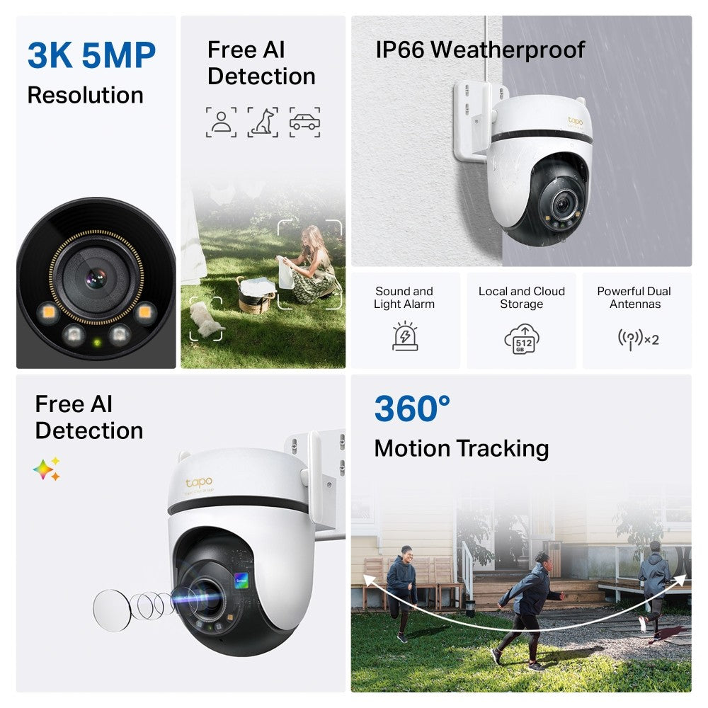 TP-LINK TAPO C530WS OUTDOOR PANTILT SECURITY WIFI CAMERA กล้องวงจรปิดภายนอก