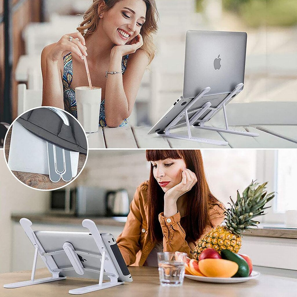 OKER C-12 WHITE CREATIVE LAPTOP STAND COOLING PAD ขาตั้งแล็ปท็อปแบบพกพา