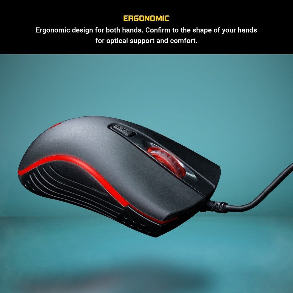 NUBWO NM95 WIRED GAMING MOUSE LED LIGHTING เมาส์เกมมิ่ง มีไฟ
