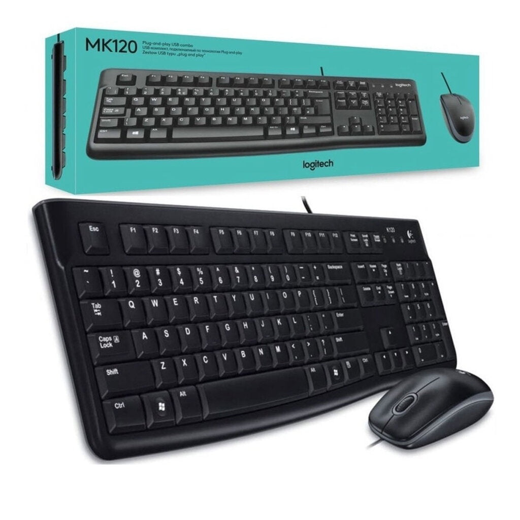 LOGITECH MK120 WIRED USB COMBO KEYBOARD MOUSE