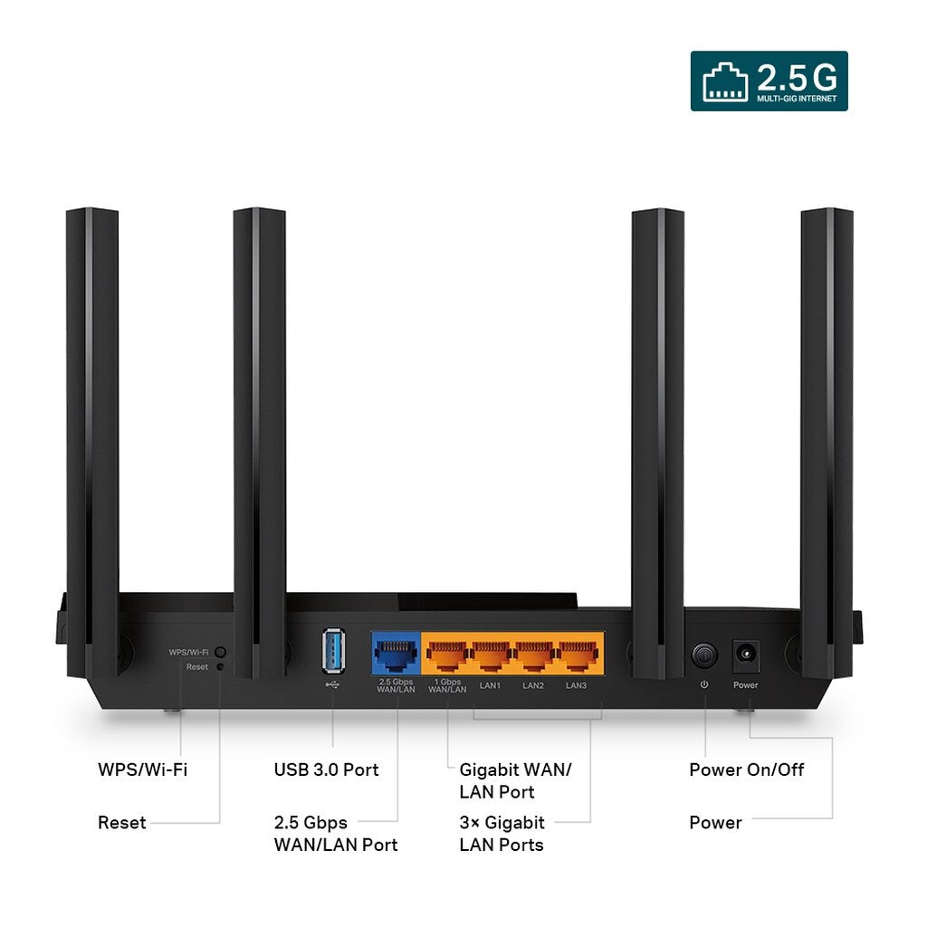 TP-LINK ARCHER AX55 PRO AX3000 MULTI-GIGABIT WI-FI ROUTER WITH 2.5G PORT