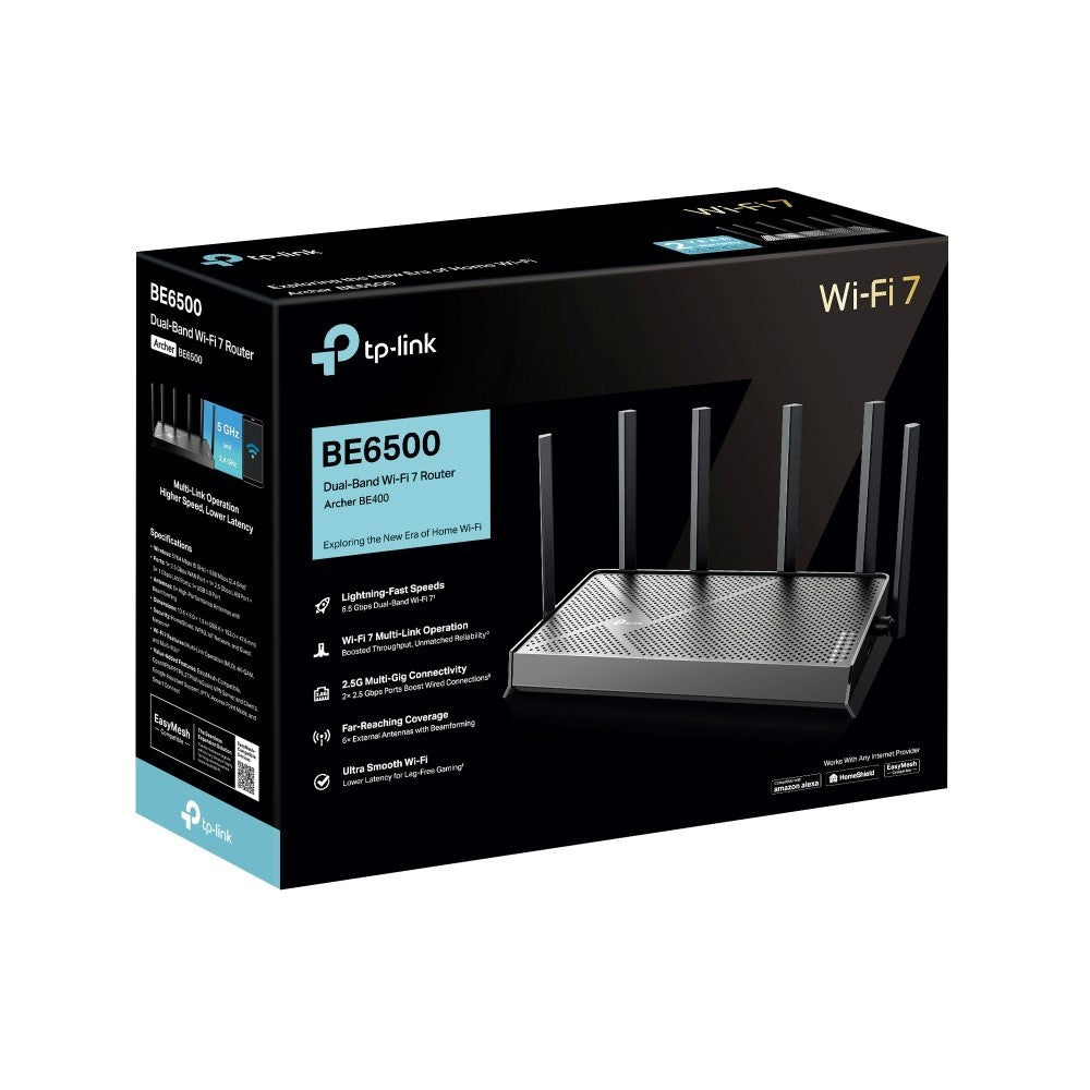 TP-LINK ARCHER BE400 BE6500 DUAL-BAND ROUTER WI-FI 7