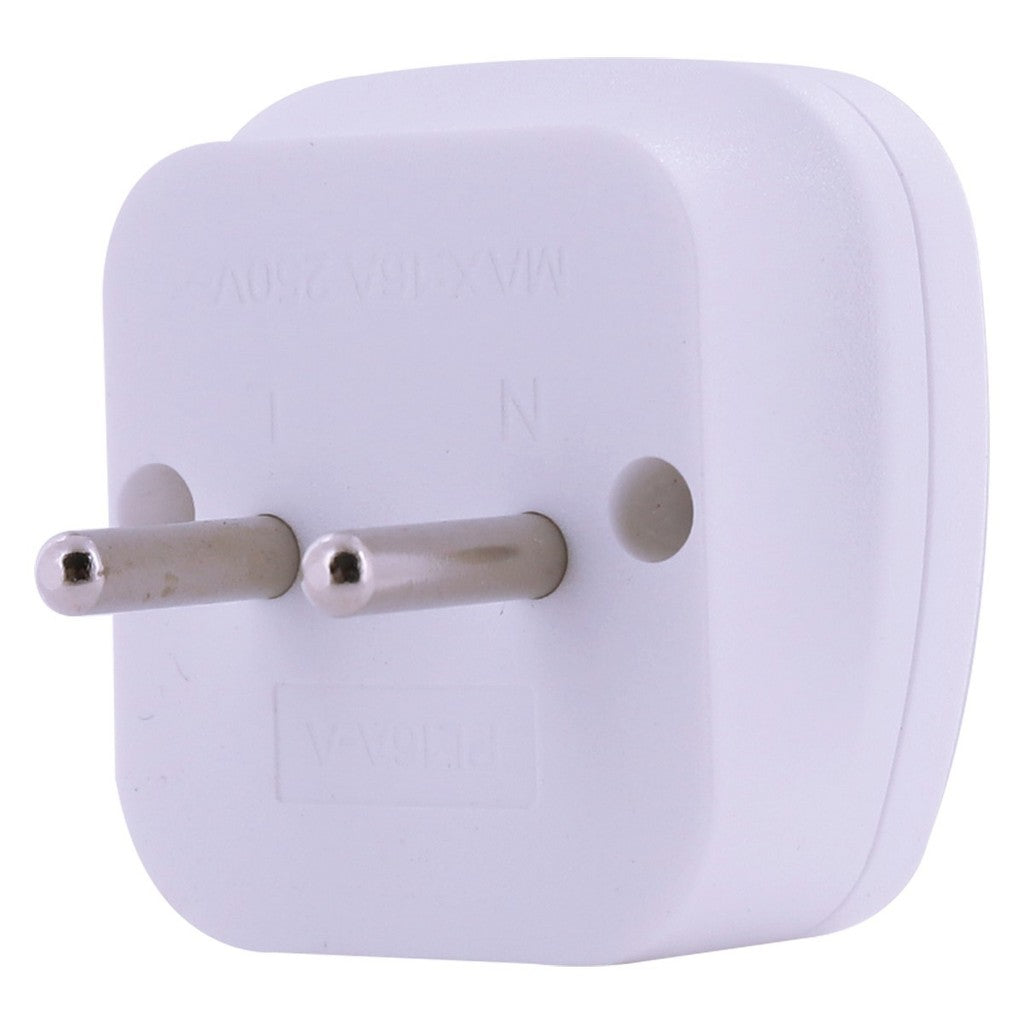 Toshino PL16A-A ปลั๊กแปลงขากลม 2in1 เต้ารับนานาชาติ รองรับไฟ 3600 วัตต์ รองรับการใช้งานในไทย