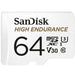 SANDISK Micro SD 64GB HIGH ENDURANCE SDSQQNR-064G-GN6IA (100MB/s)