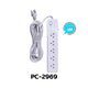 (1127) Oker รางปลั๊กไฟ รุ่น PC-2969 มี 5 เต้ารับ สายไฟยาว 3 เมตร