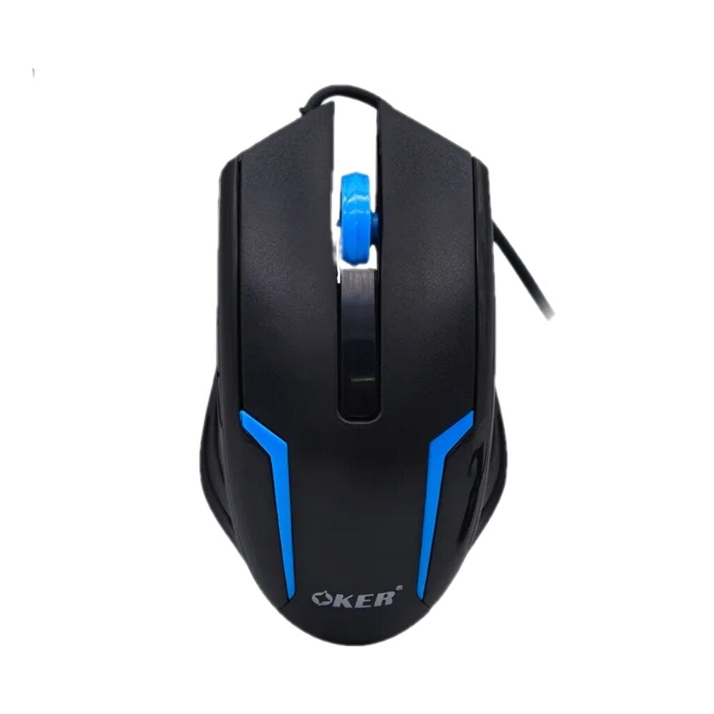 OKER OP-187 BLUE WIRED OPTICAL MOUSE