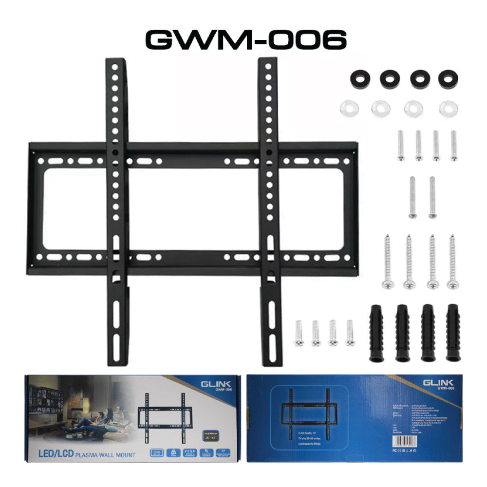GLINK GWM-006 ขาแขวนทีวี FLAT PANEL TV WALLMOUNT 26-63 นิ้ว รับน้ำหนักสูงสุด 80KG