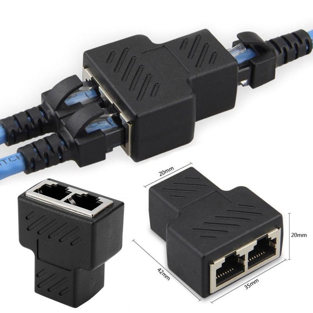 GLINK GL395 ETHERNET SPLITTER RJ-45 1:2 หัวต่อแยกสายแลน 1ออกเป็น 2 เส้น (ใช้ได้ทีละช่อง) ประ...