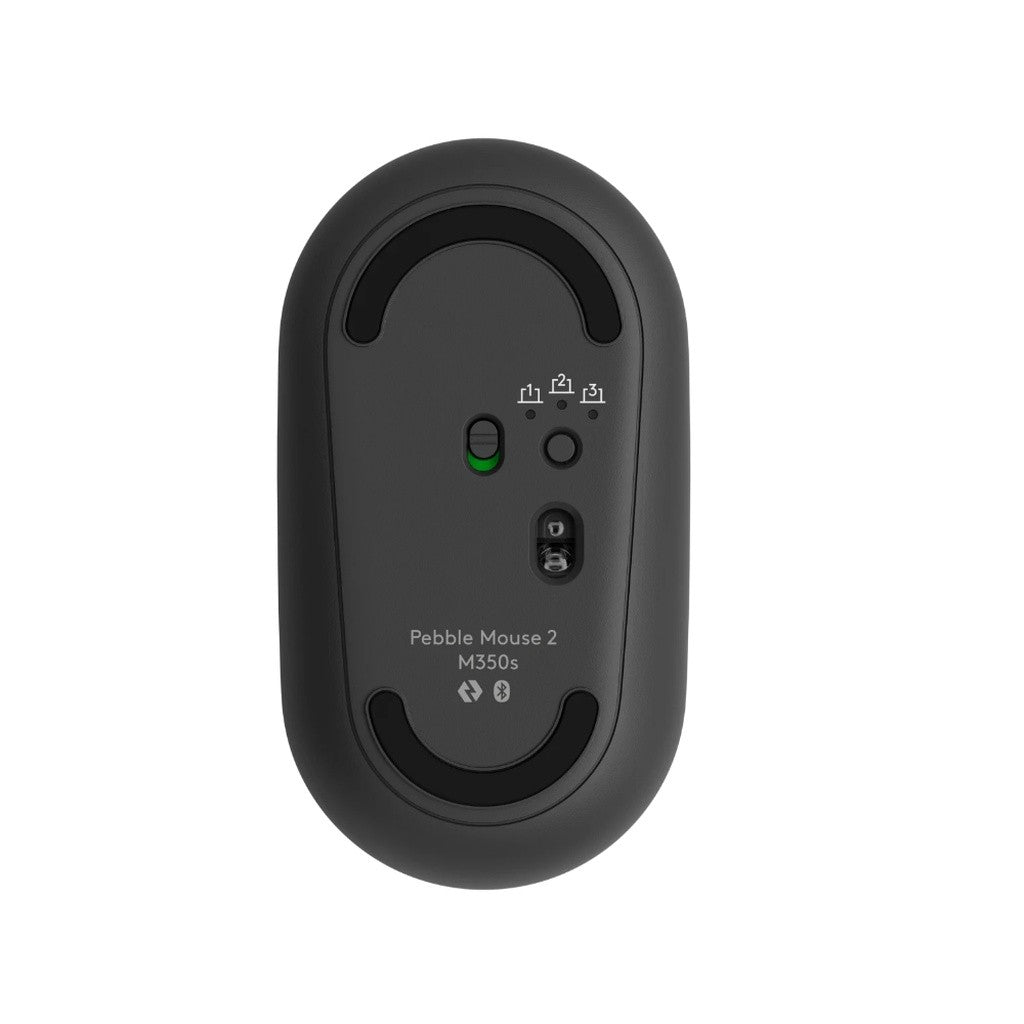 LOGITECH PEBBLE MOUSE 2 M350S GRAPHITE WIRELESS OPTICAL MOUSE BLUETOOTH รับประกันศูนย์ 1 ปี