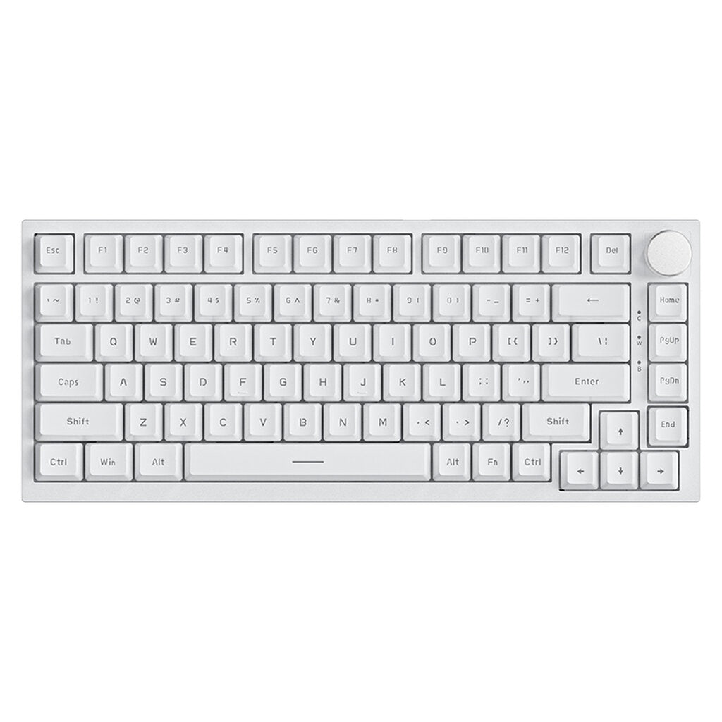 Mechanical KeyboardAjazz AK820 MINIMAL WHITE/BLUE 82KEY Single Light