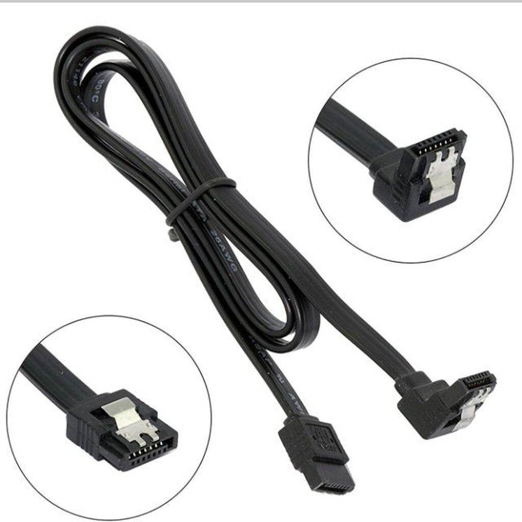 สาย SATA3 40CM คละสี สายงอ V.2023 รองรับ SATA3