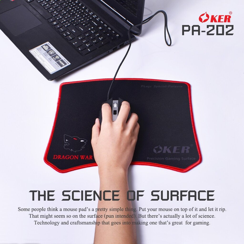 OKER PA-202 MOUSE PAD GAMING แผ่นรองเม้าส์ขนาดเล็ก