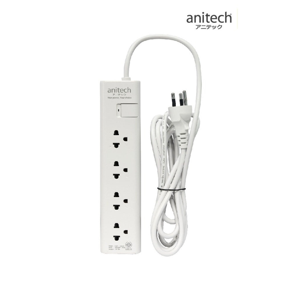 ANITECH H1154 แอนิเทค ปลั๊กไฟ มอก. 4 ช่อง สายยาว 5 เมตร