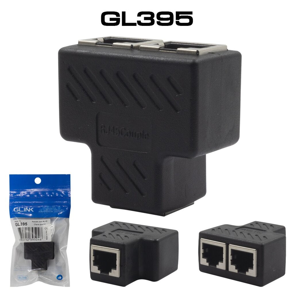 GLINK GL395 ETHERNET SPLITTER RJ-45 1:2 หัวต่อแยกสายแลน 1ออกเป็น 2 เส้น (ใช้ได้ทีละช่อง) ประ...