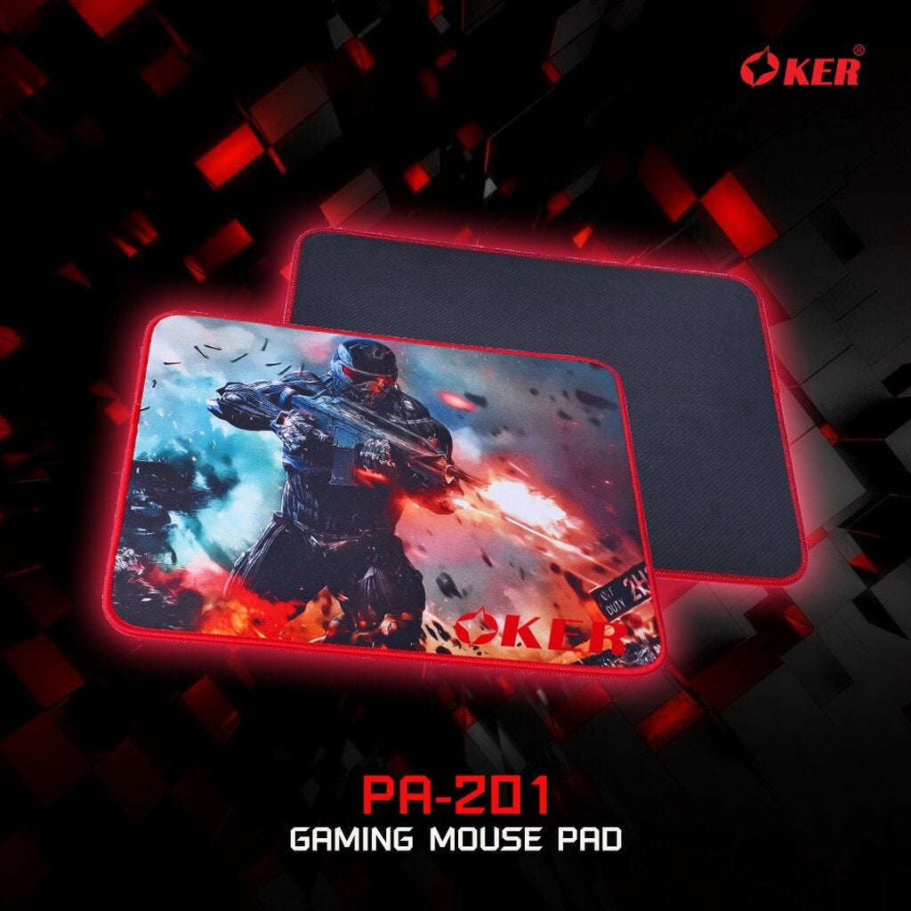 OKER PA-201 MOUSE PAD GAMING แผ่นรองเมาส์ขนาดกลาง