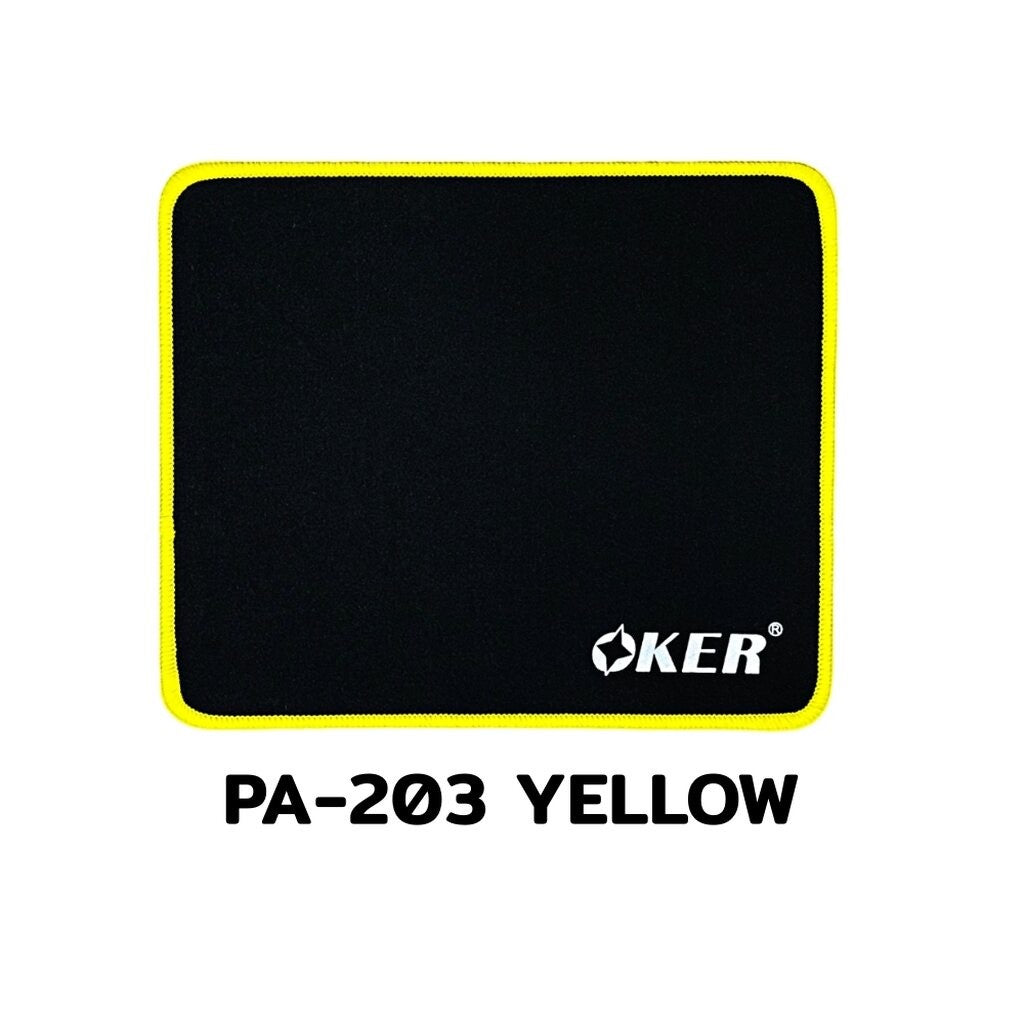 OKER PA-203 YELLOW แผ่นรองเม้าส์ GAMING MOUSE PAD