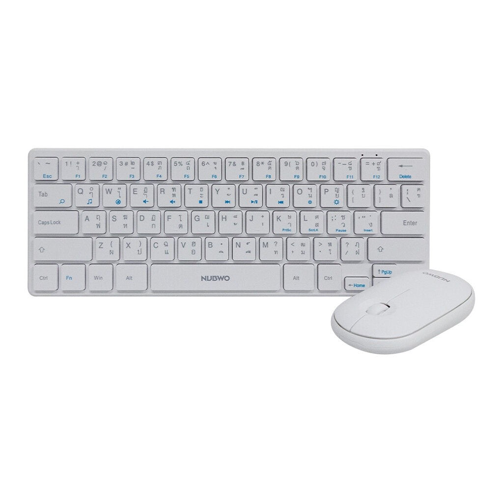 NUBWO NKM633 WHITE KEYBOARD & MOUSE WIRELESS
