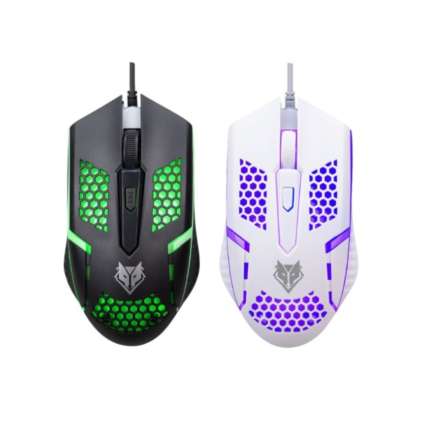 NUBWO NM100 WIRED GAMING OPTICAL MOUSE เมาส์เกมมิ่ง มีไฟ LED 1600 DPI