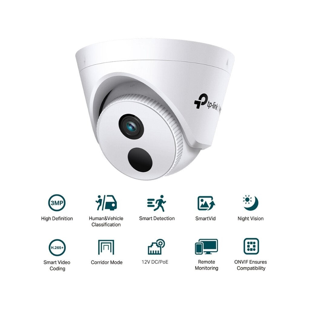 TP-LINK VIGI C430I 4MM 3MP IR TURRET NETWORK CAMERA กล้องวงจรปิดภายใน