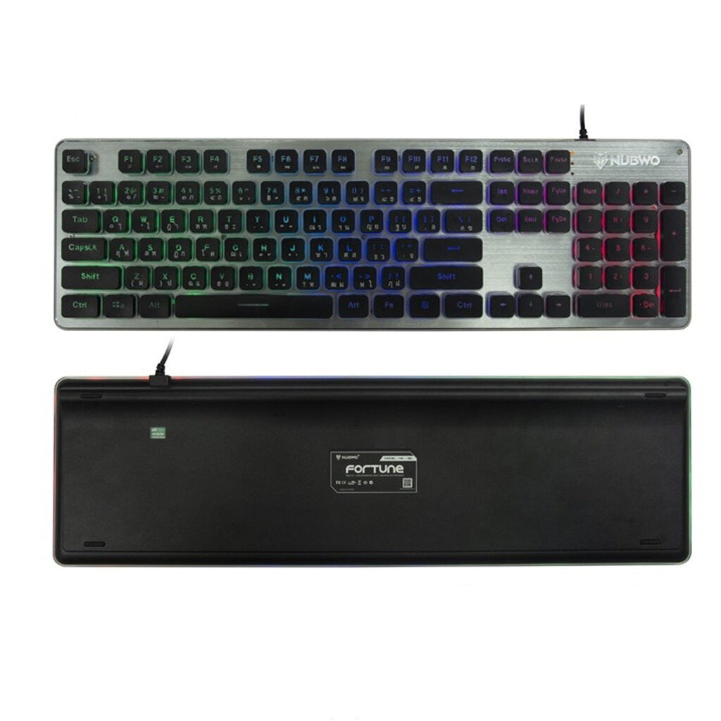 คีย์บอร์ดเกมมิ่ง รุ่น Fortune NK32 - Nubwo Silver/Black
