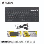 NUBWO NKB112 WIRELESS AND BLUETOOTH KEYBOARD คีย์บอร์ดไร้สาย แบบเบาบาง รับประกัน 1 ปี