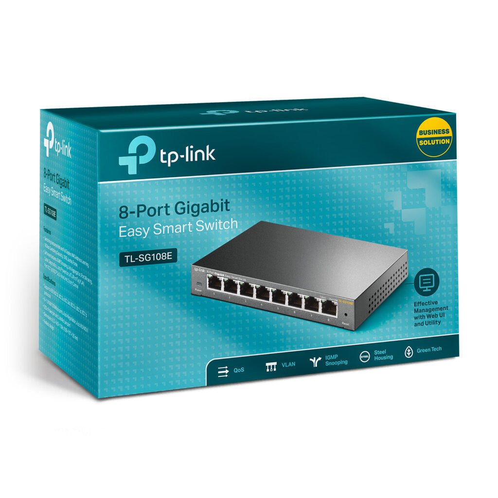 TP-LINK TL-SG108E 8-PORT GIGABIT EASY SMART SWITCH รองรับ VLAN รับประกัน