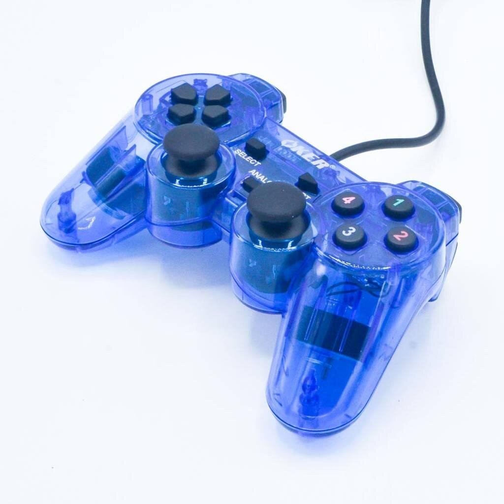 OKER U-706 BLUE JOYSTICK USB จอยเกมส์ PC เดี่ยวสั่น