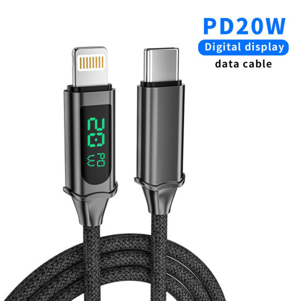 D-POWER CB-S01 รองรับฟาสชาร์จ 20W และการถ่ายโอนข้อมูล พร้อมจอ LED แสดงกำลังไฟ ความยาว 100ซม....