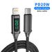 D-POWER CB-S01 รองรับฟาสชาร์จ 20W และการถ่ายโอนข้อมูล พร้อมจอ LED แสดงกำลังไฟ ความยาว 100ซม....