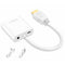 หัวแปลงพอร์ต HDMI to VGA+AUX+MICRO USB สีขาว Converter Adapter