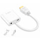 หัวแปลงพอร์ต HDMI to VGA+AUX+MICRO USB สีขาว Converter Adapter