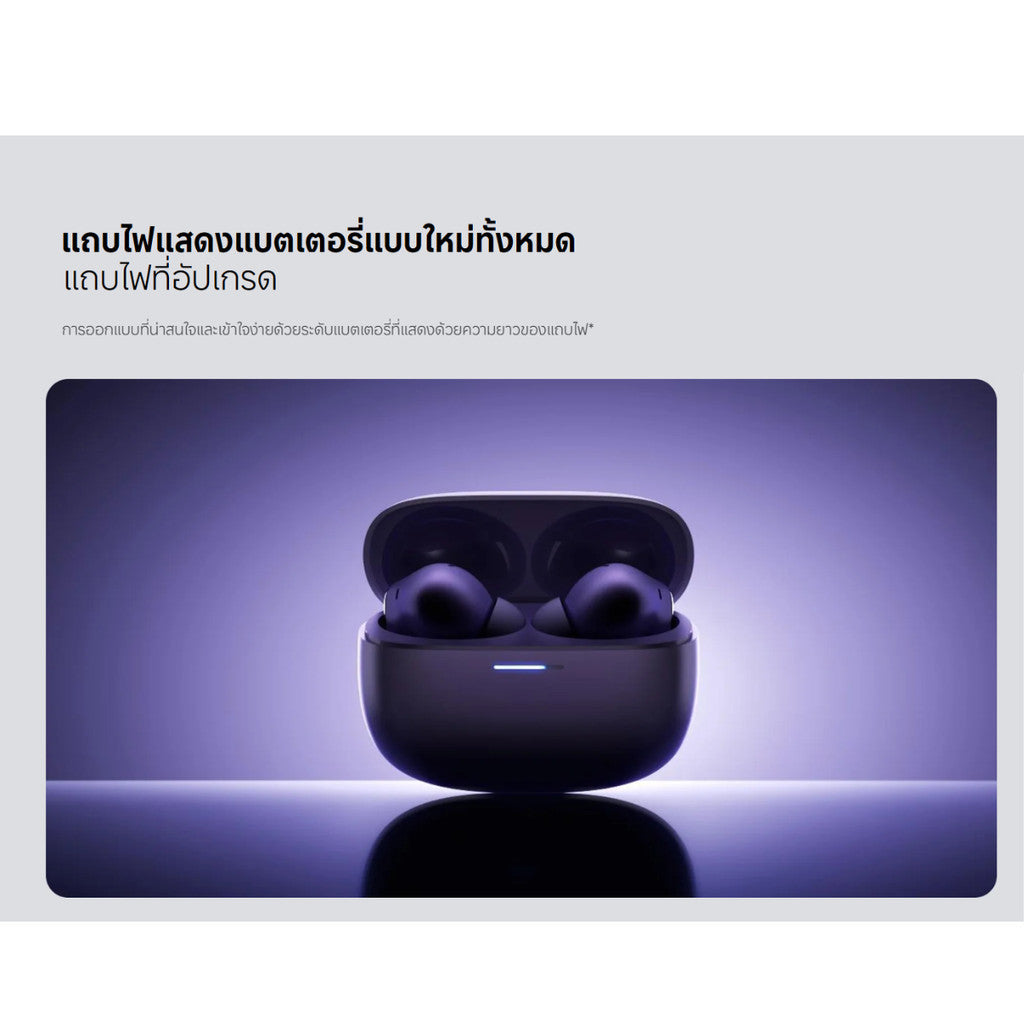 XIAOMI REDMI BUDS 6 PRO หูฟังบลูทูธ ไมโครโฟน 3 ตัว AI ตัดเสียงรบกวน เทคโนโลยี LDAC การเชื่อมต่อสองอุปกรณ์