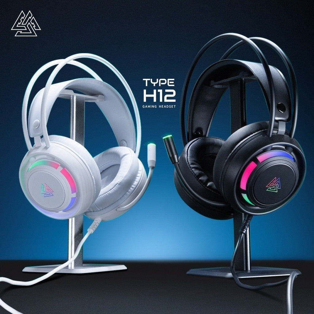 EGA TYPE H12 HEADSET GAMING มีไฟ หูฟังเกมมิ่ง รับประกัน 2 ปี