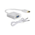 หัวแปลงพอร์ต HDMI TO VGA+AUX(สีขาว) แถมสายAUX Converter Adapter