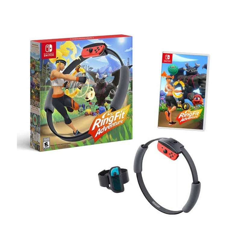 NINTENDO SWITCH เกมออกกำลังกาย เกมกีฬา RING FIT ADVENTURE BLACK / SPORTS มือหนึ่ง รับประกันของแท้
