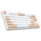 AJAZZ AK871 WHITE TEA RED SWITCH TKL 80% 87Key Mechanical Keyboard